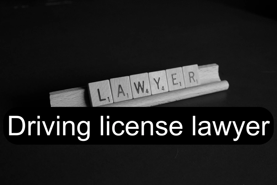  TEXT "Driving license lawyer" with lawyer written in background