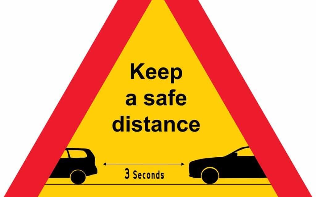 Keep a safe distance when driving